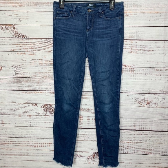 Paige jeans Dark wash size 26 Verdugo Ankle raw hem denim jeans - Picture 1 of 7